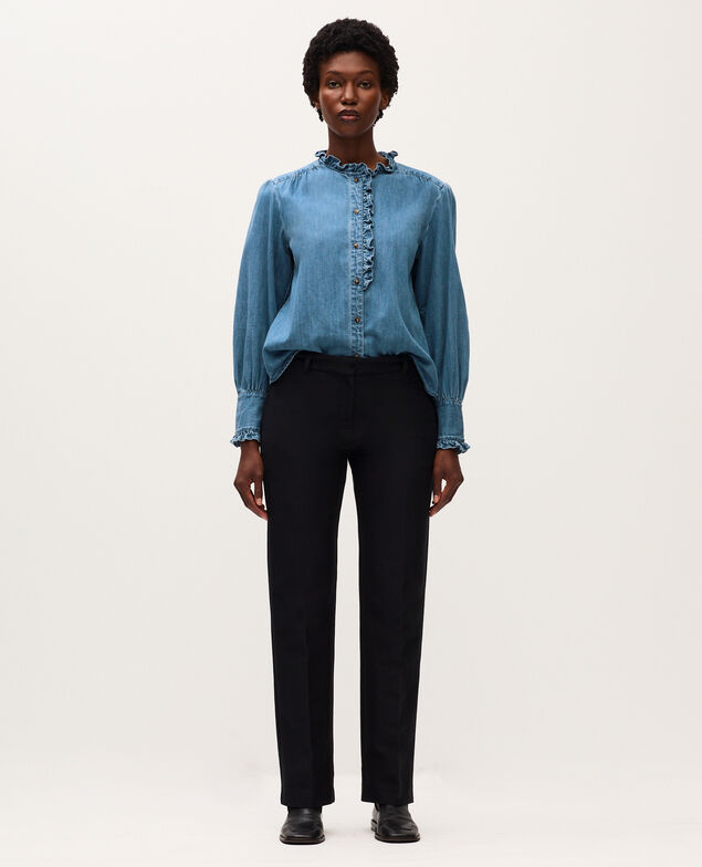 Slim fit straight trousers H091 black beauty