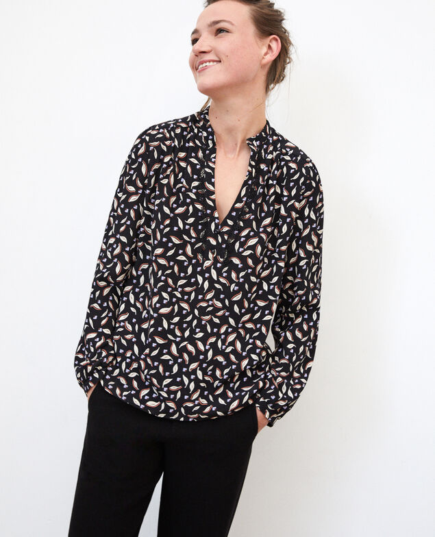 Henley blouse Black
