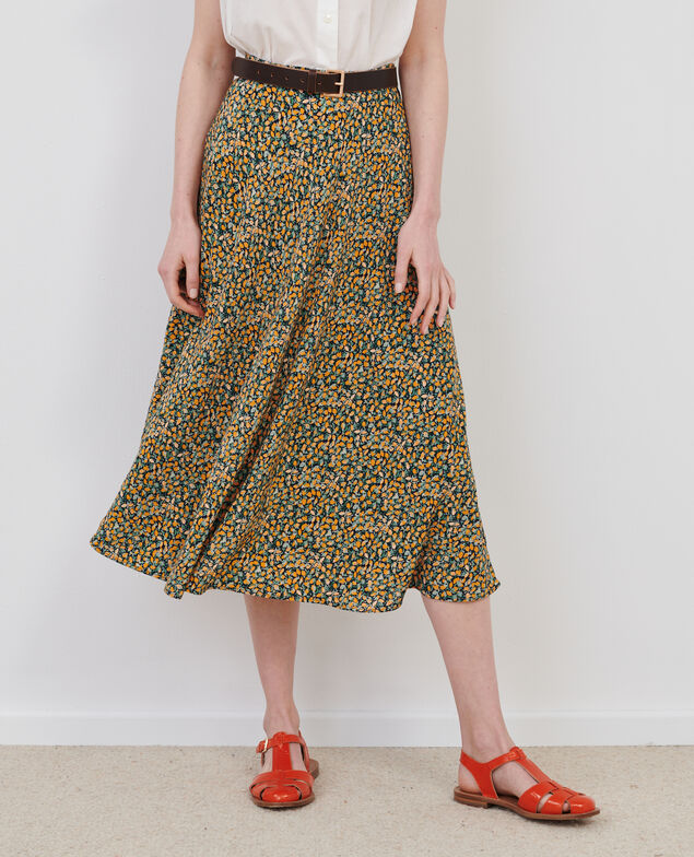 Printed maxi skirt 8005c 116 print orange