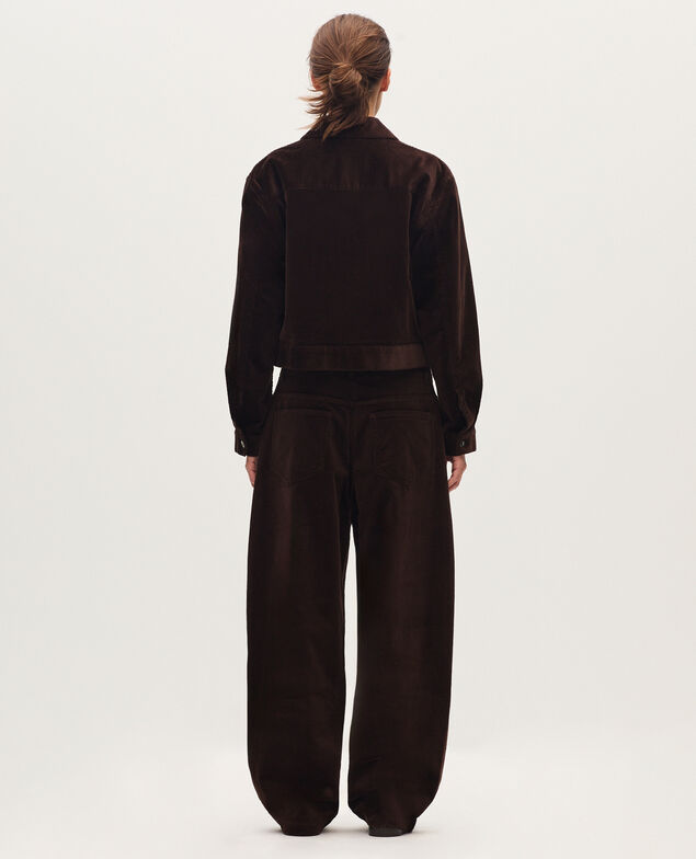 Corduroy jacket U380 dark brown