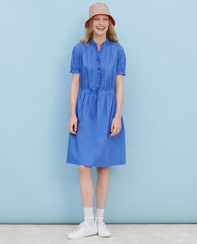 Short-sleeve cotton dress 62 blue