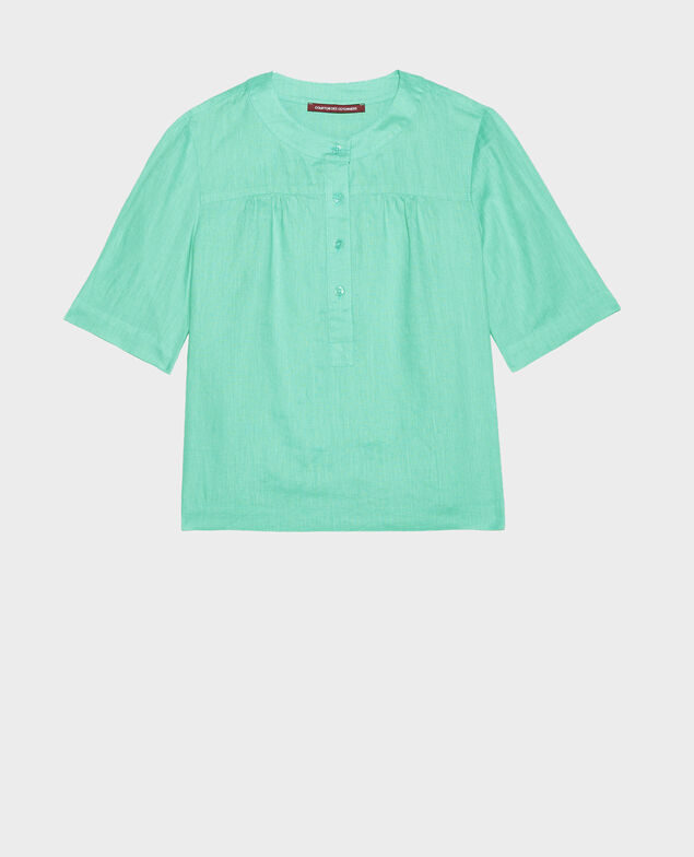 Linen blouse Jade cream