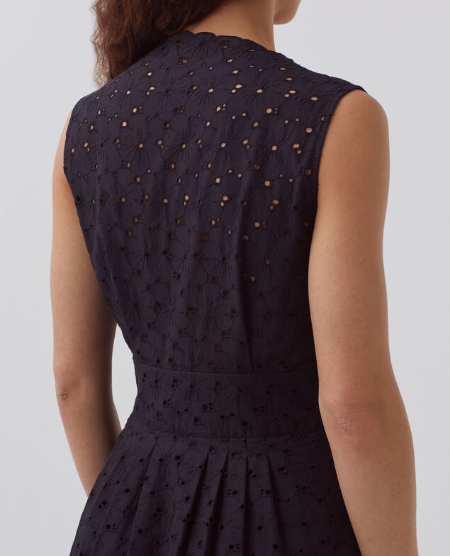 Broderie anglaise maxi dress H091 black beauty
