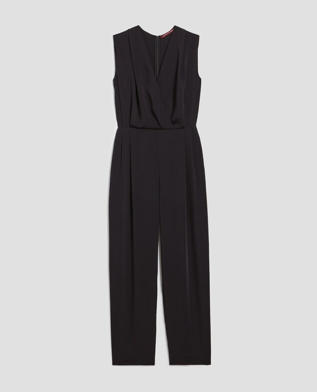 Silky loose jumpsuit H091 black beauty