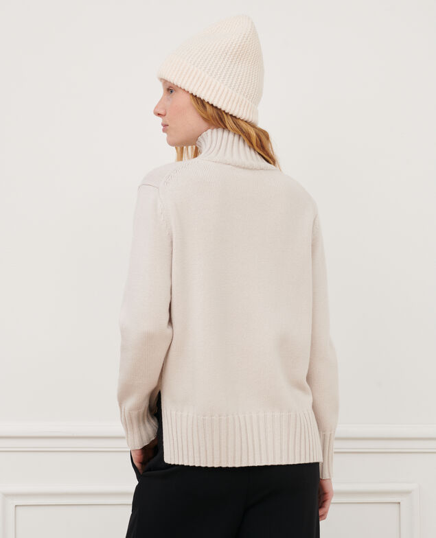 Virgin wool polo neck jumper 6000c rainy day