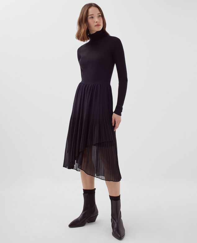 Slim fit merino wool jumper H091 black beauty