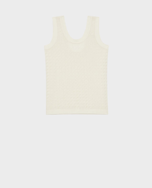 Cotton and linen vest Gardenia