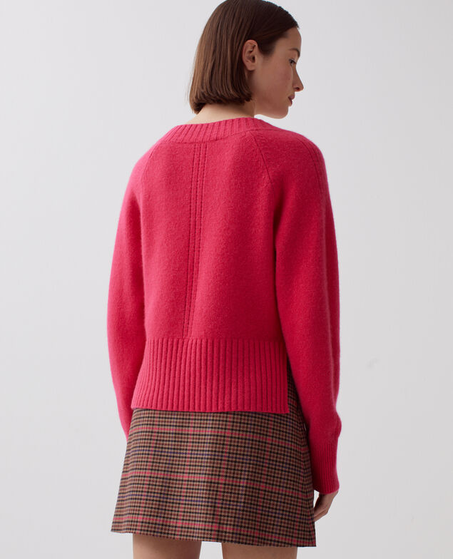 Cashmere V-neck jumper I120 virtual pink