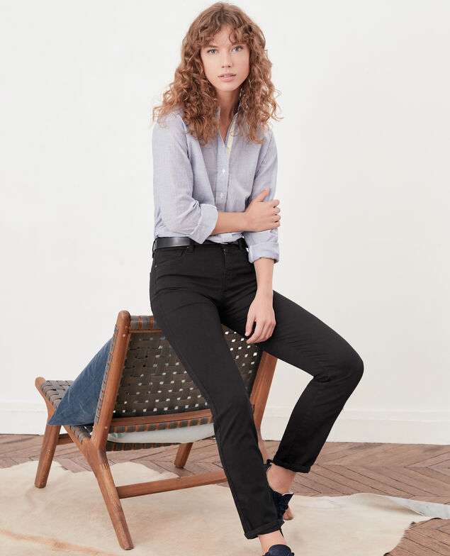 Soft touch cigarette fit jeans Noir