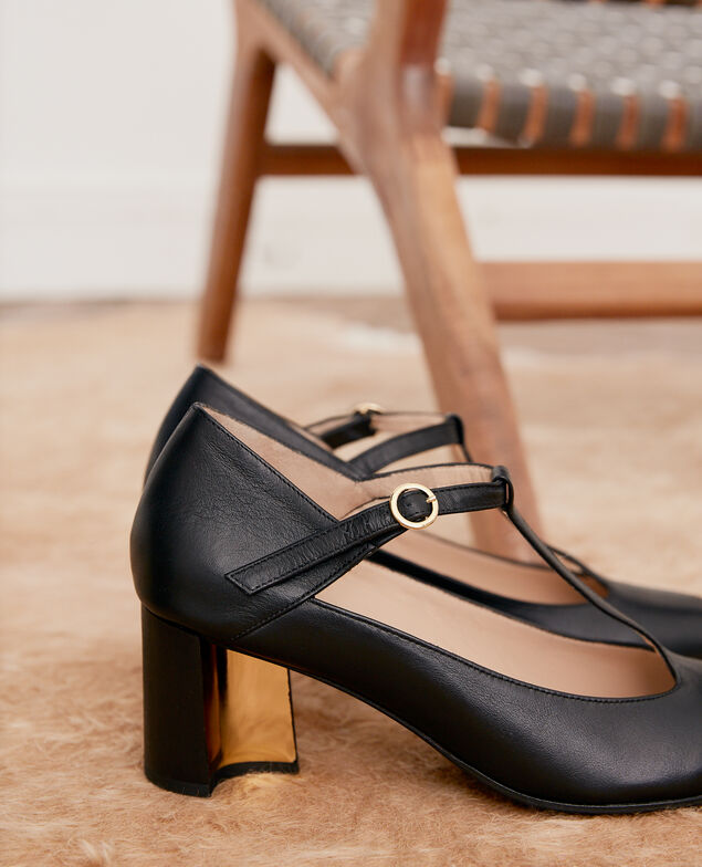 Leather Salome shoe Noir