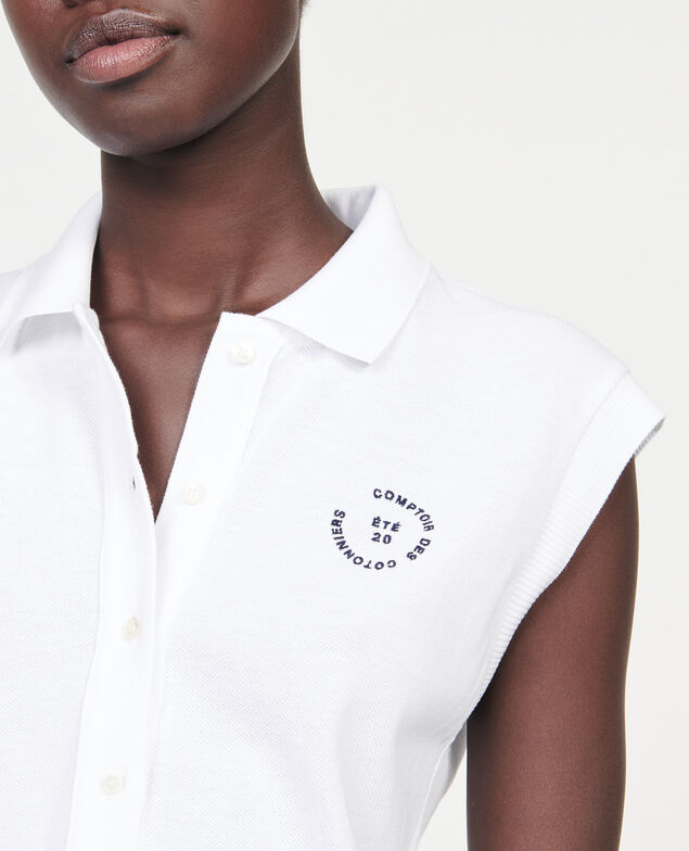 Cotton polo shirt Optical white