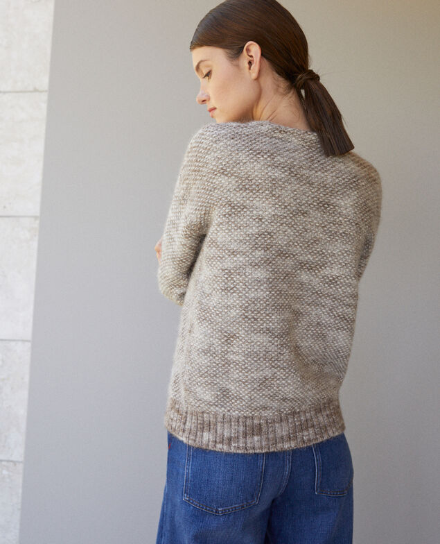 Flecked knit cardigan Grey