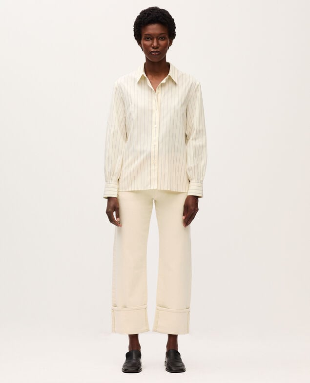 Striped shirt K014 stripes ecru
