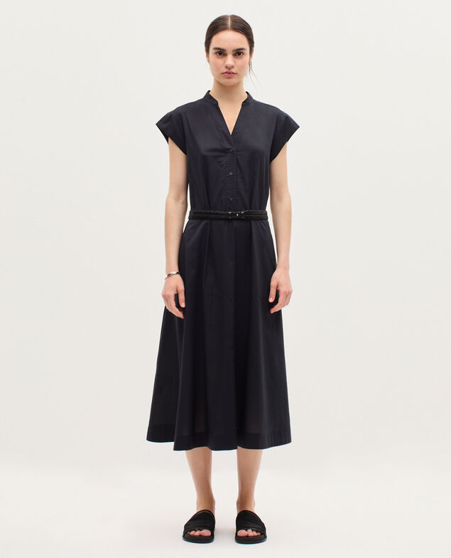 Cotton voile mini dress K080 vulcan gray