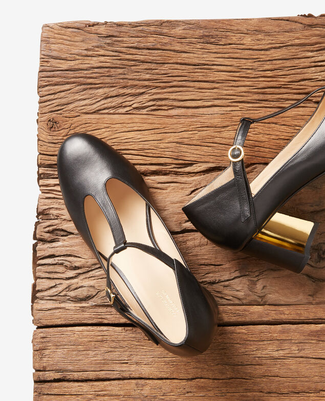 Leather Salome shoe Noir