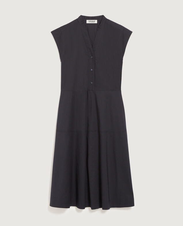 Cotton voile mini dress K080 vulcan gray