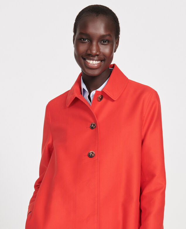Cotton overcoat Fiery red