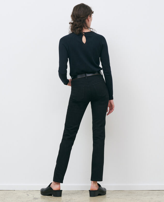 Cotton and silk jumper Black beauty