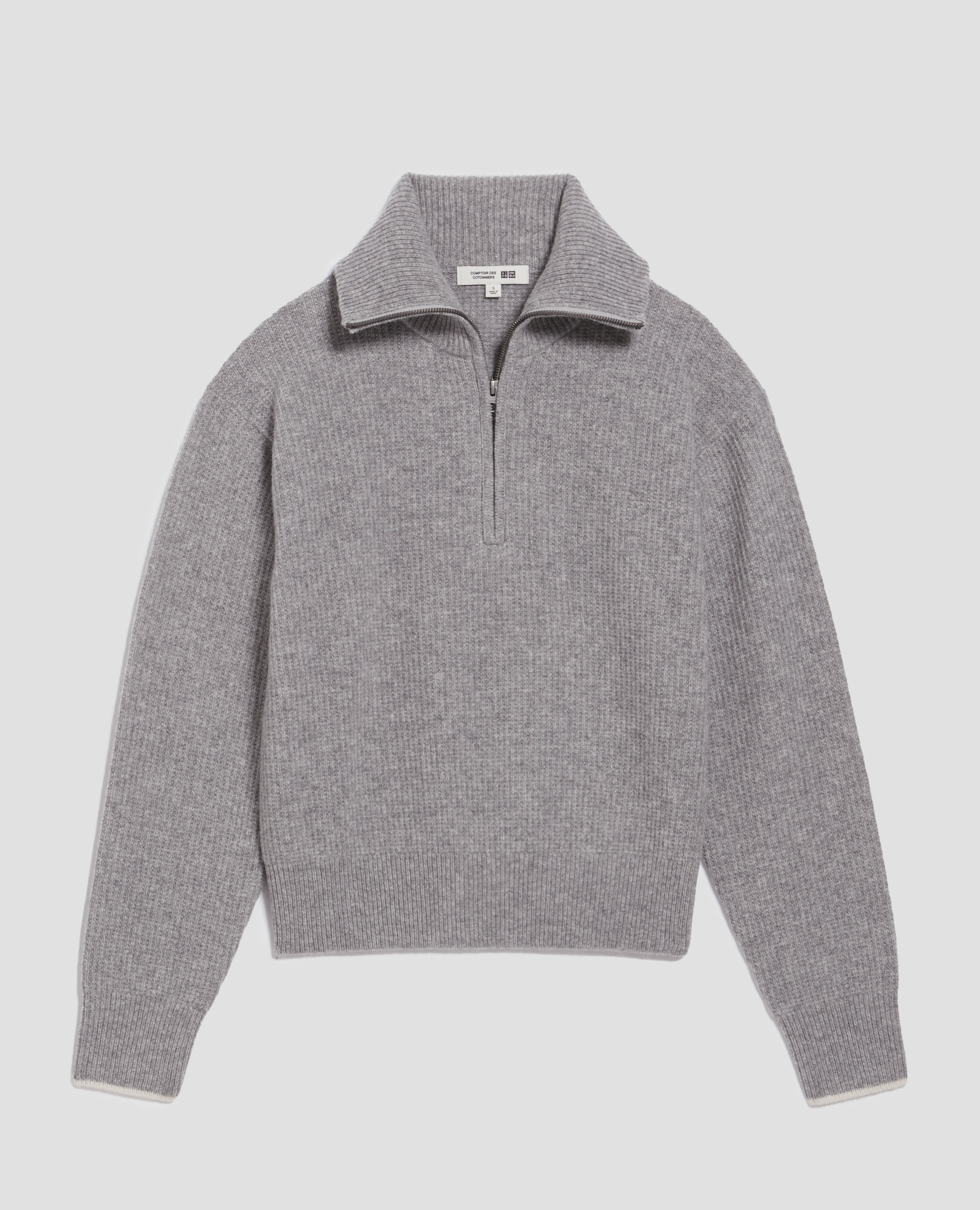 Half-zip wool jumper navy - Comptoir des Cotonniers