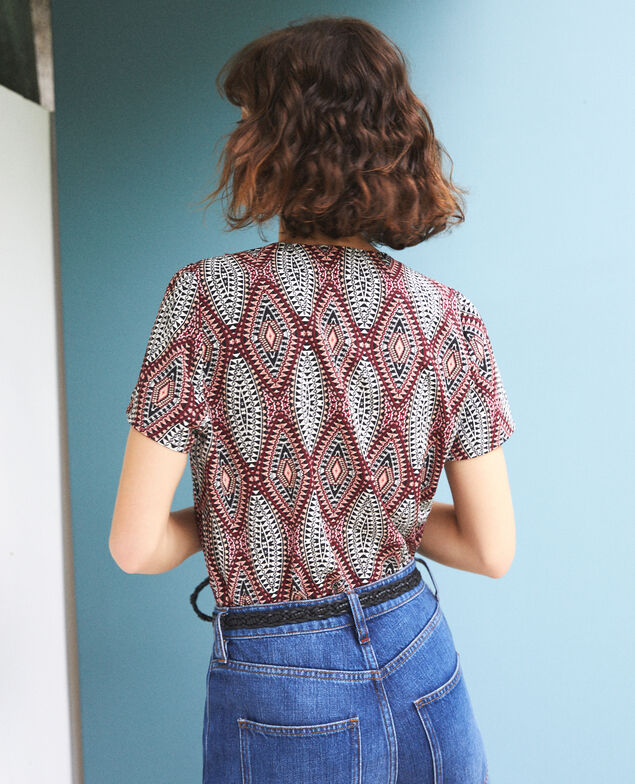 Printed blouse Brown