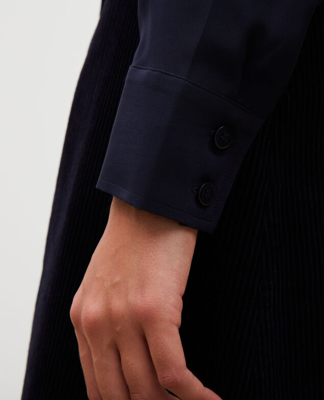  Long-sleeve silk men's shirt Night sky