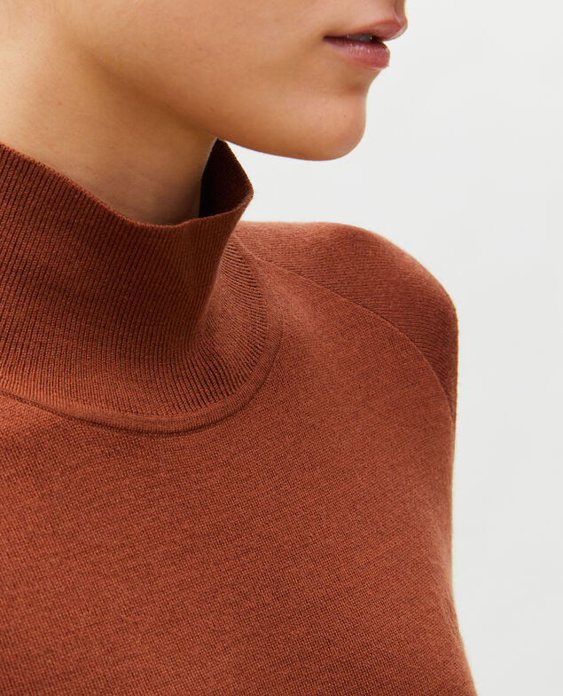 Turtleneck merino wool jumper Tortoise shell