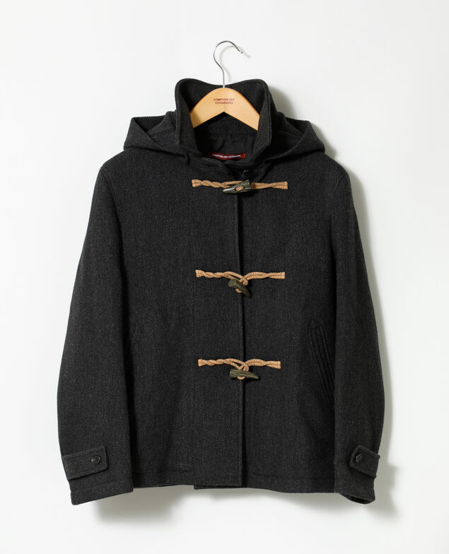 Short duffle coat Dark heather grey