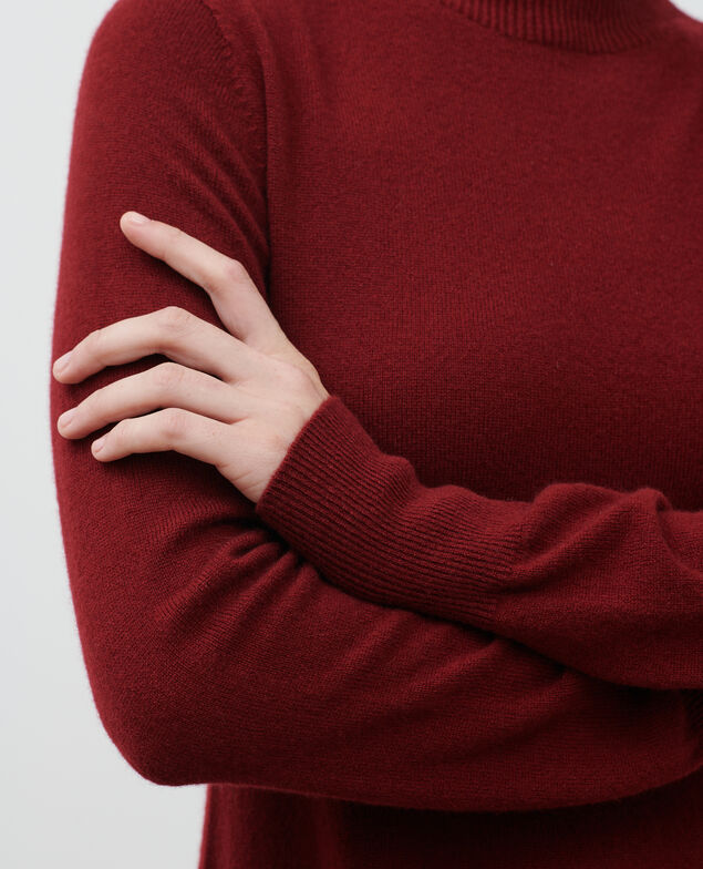 3D cashmere blend mini dress Cabernet