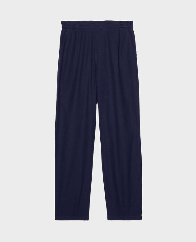 Linen and cotton trousers Maritime blue