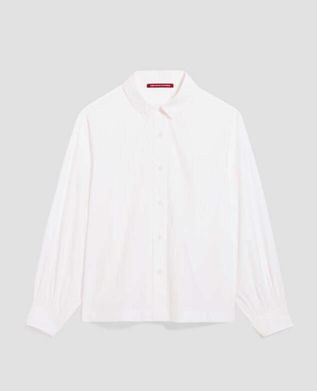 Loose cotton shirt H003 white