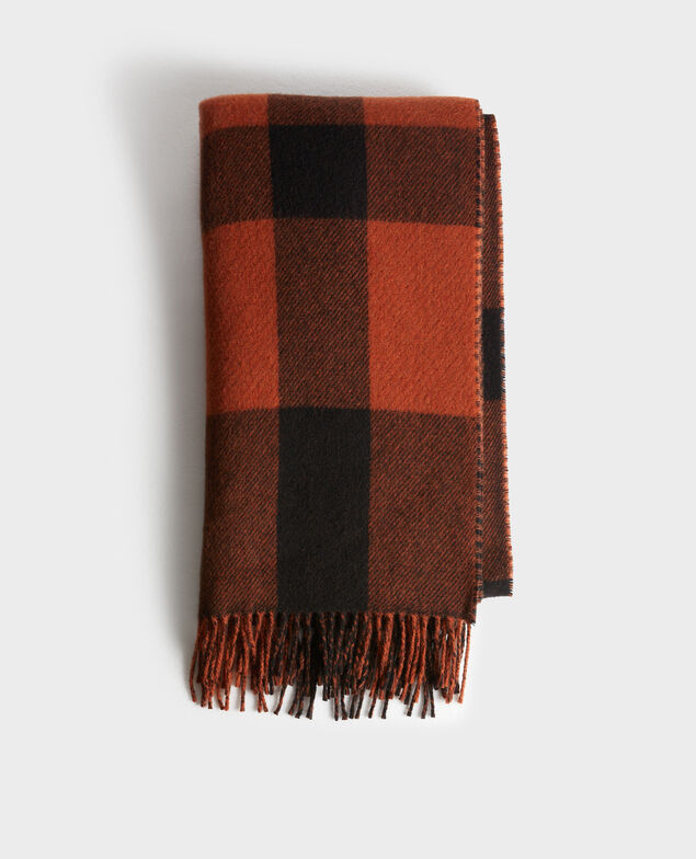 Check scarf 8882 36 brown