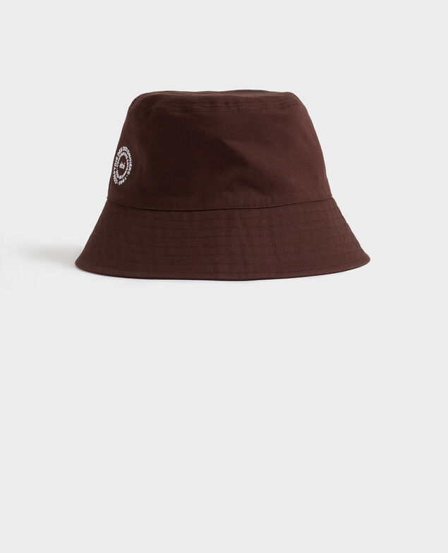 Bucket hat in plain cotton with embroidery Mole