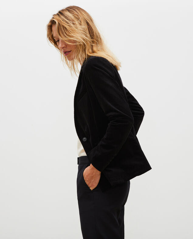 Two button corduroy blazer Black beauty