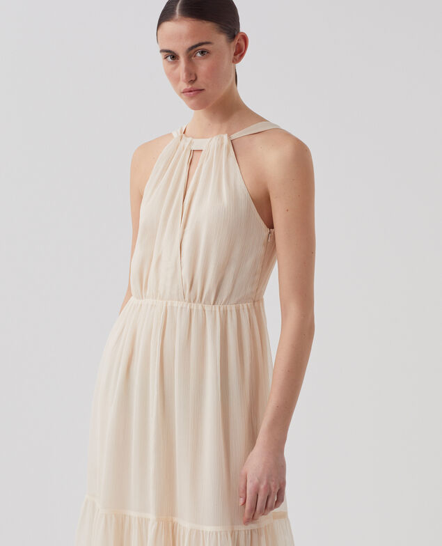 Fluid maxi dress H303 white swan