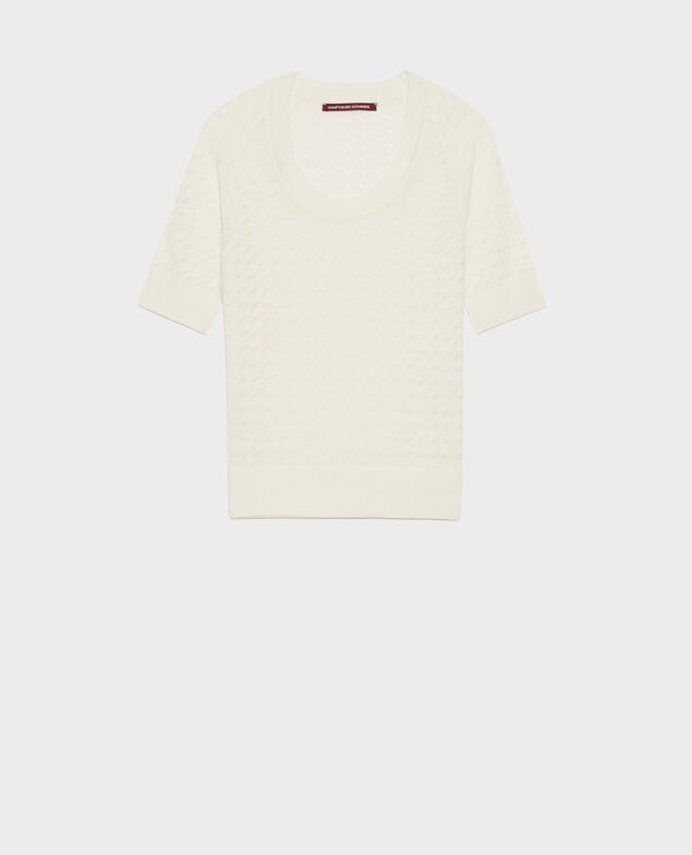 Short-sleeve cotton and linen jacket Gardenia