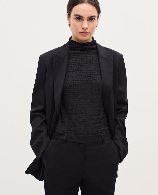 Wool blazer H091 black beauty