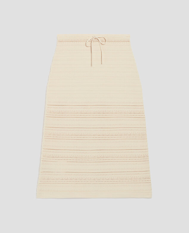 Cotton crochet midi skirt H304 albore