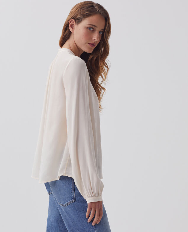Silky long-sleeve shirt J300 natural