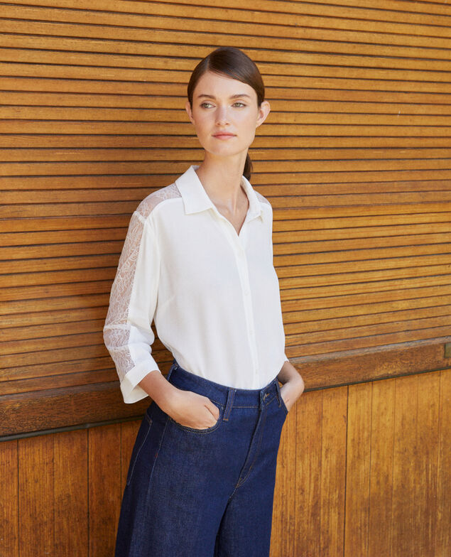 Shirt with lace White