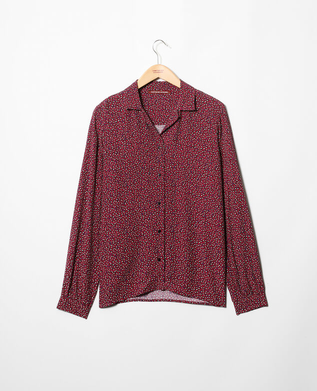 Deep neck shirt Red
