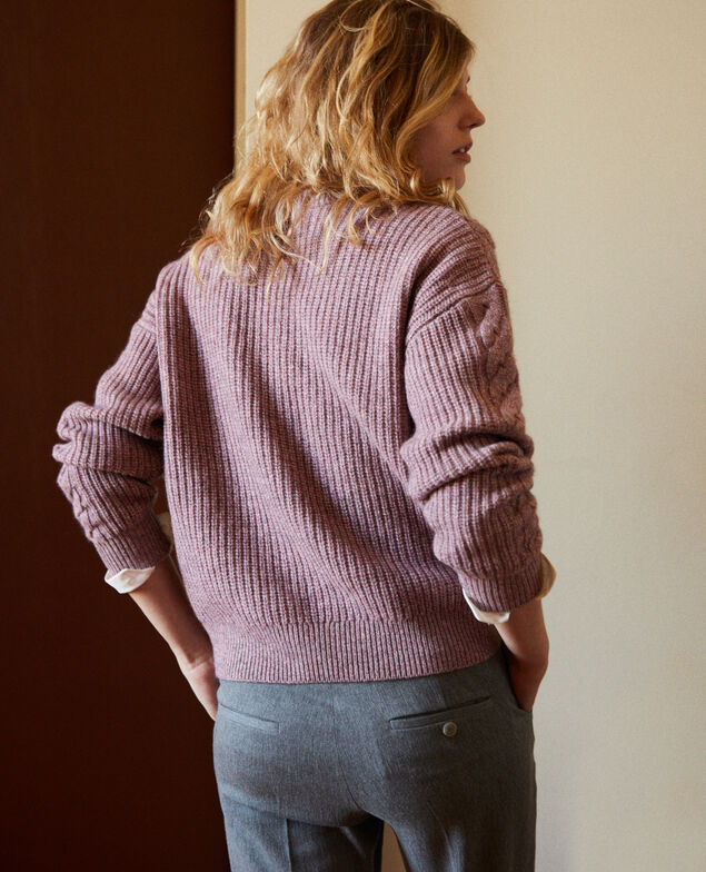 Cable-knit jumper Hushed violet