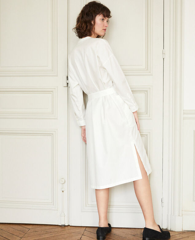 Dress with bib White