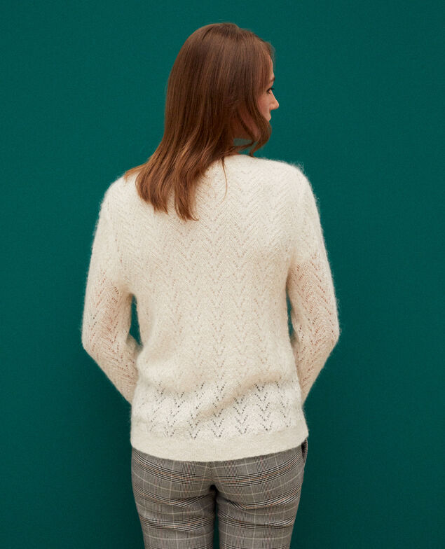 Mohair blend cardigan White