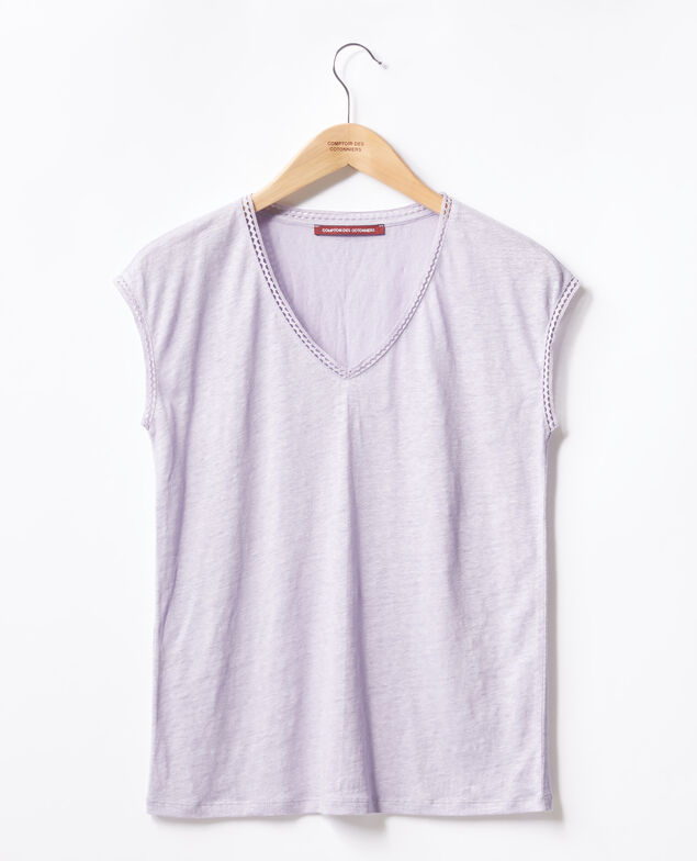Linen T-shirt Light iris