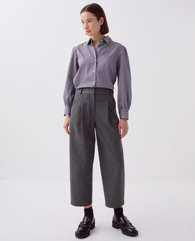 PEGGY - Carrot trousers I082 grey melange