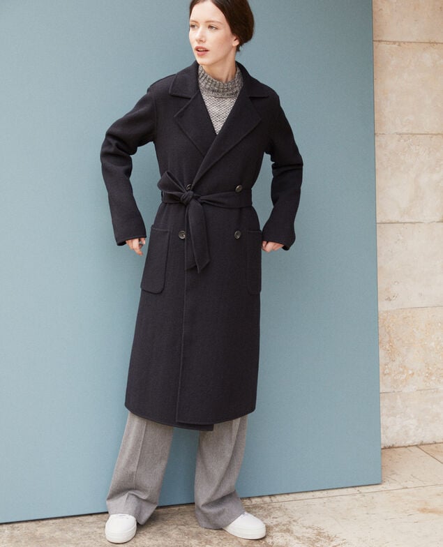 Double-sided coat Dark navy