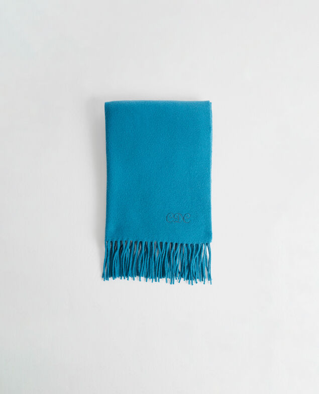 Wool scarf 4258 blue_coral
