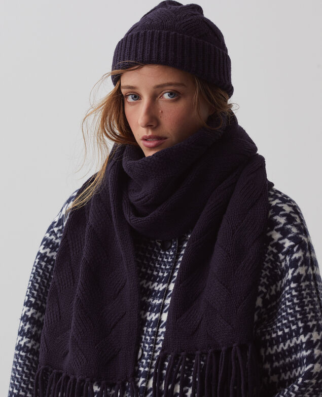 Wool beanie H695 night sky