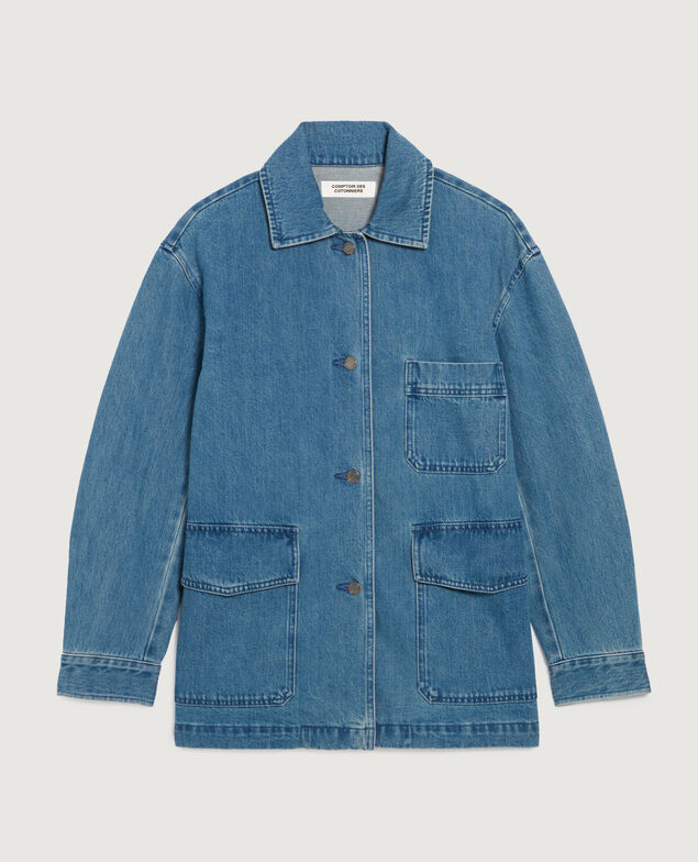 Cotton workwear jacket K670 mid dark vintage