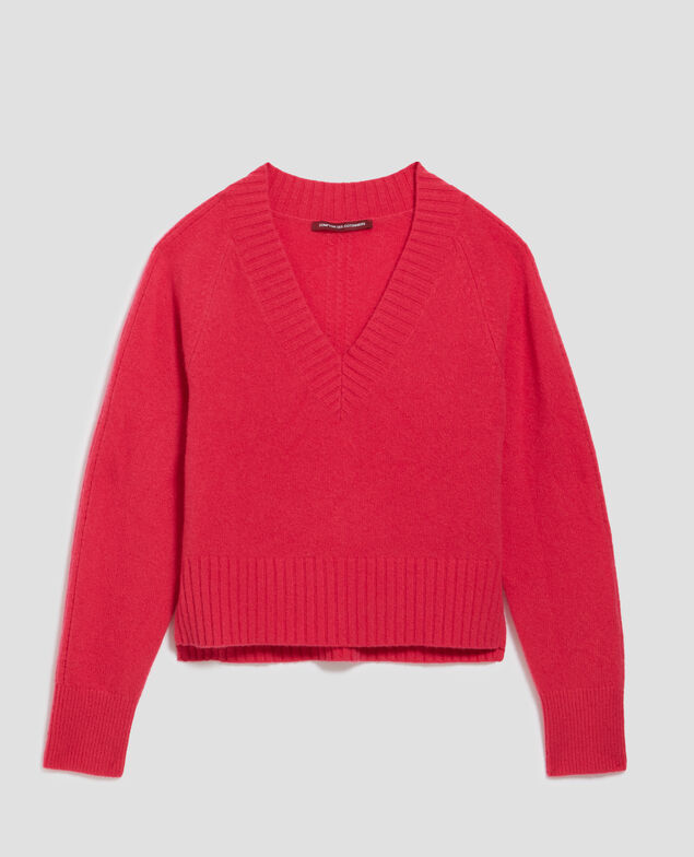 Cashmere V-neck jumper I120 virtual pink